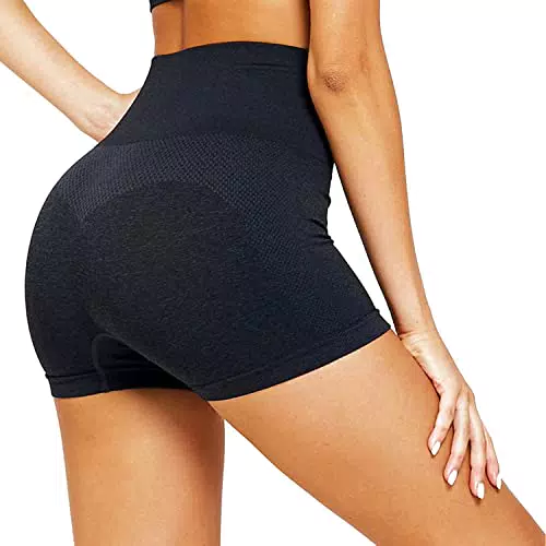 Tuopuda Pantalones Deportivos Cortos de Correr para Mujer Mallas Elásticas Leggings Sin Costuras de Alta Cintura para Fitness Yoga Correr Secado Rápido