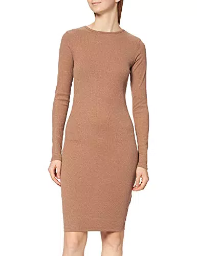 Urban Classics Vestido de Costilla para Mujer, Color Caqui