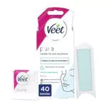 Veet Pure Bandas de Cera Fría Depilatoria para Depilación Facial Adecuado para Labio Superior