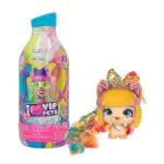 VIP PETS Color Boost S3, Muñeca perrita Sorpresa coleccionable con Pelo largo para peinar con Accesorios y tiza de pelo