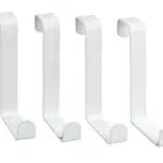 WENKO Juego de 4 ganchos para puerta, percheros para la puerta del baño o la cocina