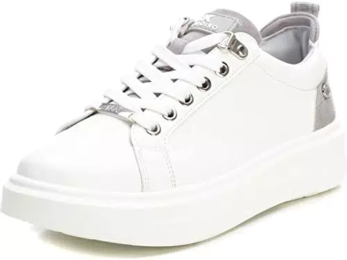 XTI - Zapatilla Cierre de cordón para Mujer, Color: Blanco
