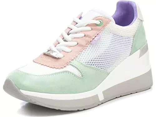 XTI - Zapatilla Cierre de cordón para Mujer, Color: Verde