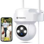 YESKAMO 2K Cámara Vigilancia WiFi Exterior o Interior con Eléctrico 360 Grados