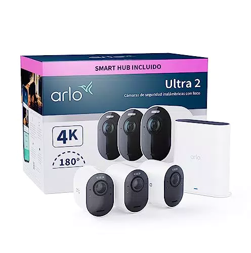 Arlo Ultra 2 Camara Vigilancia WiFi Exterior + Smart Hub