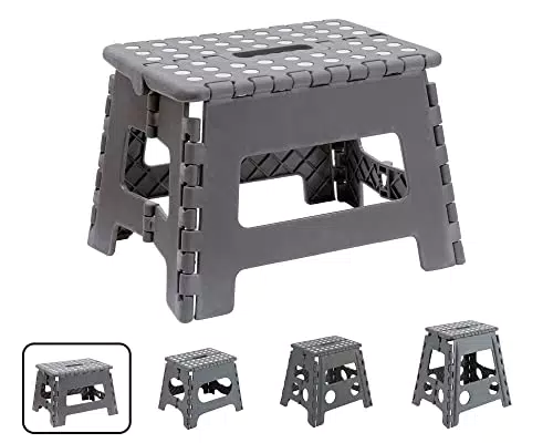 Arregui TB-022-G Taburete Plegable Cocina o Baño, Escalera Plegable Pequeña