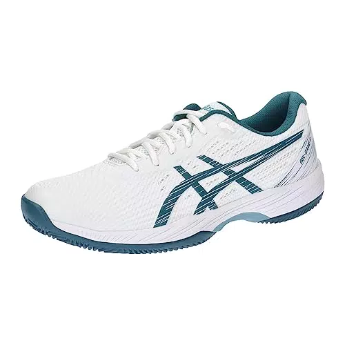 Asics Gel-Game 9 Clay/OC, Tennis Shoe Hombre, White/Restful Teal