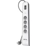 Belkin SurgeStrip - Regleta de protección contra sobretensiones con 4 enchufes