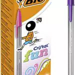 BIC Cristal Fun - Bolígrafos de punta ancha, Caja de 20 unidades
