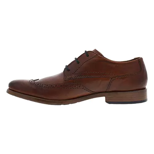 bugatti Hombre City Lace Shoe, Cordones, coñac