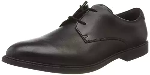 Clarks Scala Loop Y, Zapatos de Cordones Derby, Black Leather