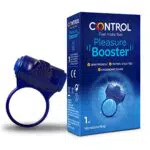 Control Anillo Vibrador Pleasure Booter - Anillo Vibrador con Cabezal Estimulante y Puntos en Relieve - Uso con y sin preservativo - Forma Ergonómica - Silicona médica suave al tacto - Uso 20 min