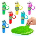 CRAZE Magic Slime Keychain, Pack de 6 llaveros de Slime para Niños