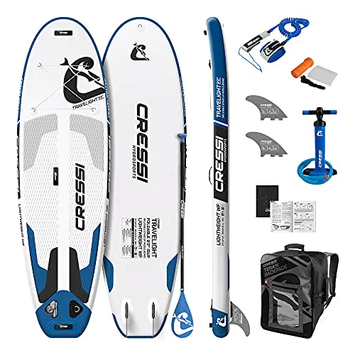 Cressi Travelight Isup Set 9'2'' Sup Hinchable All Round Ultraligero Fabricado con tecnología LWF