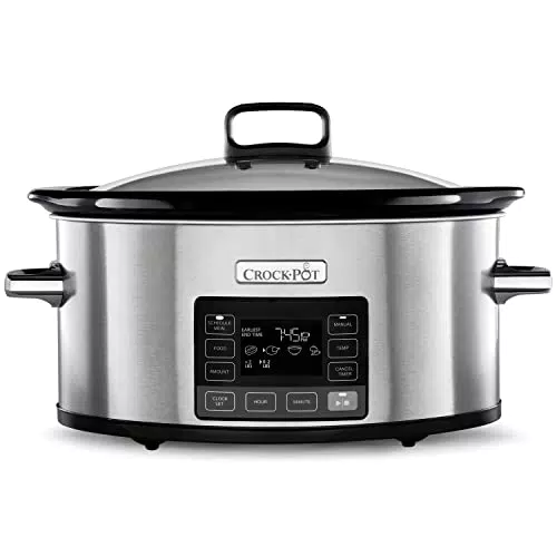 Crockpot olla de cocción lenta digital con tecnología TimeSelect| Pantalla digital y planificador de comidas programable|5