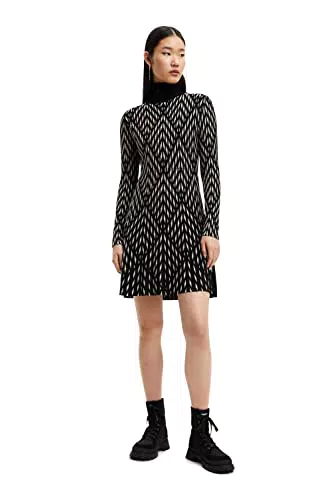 Desigual Vest_sian, 2000, Color Negro Vestido Informal
