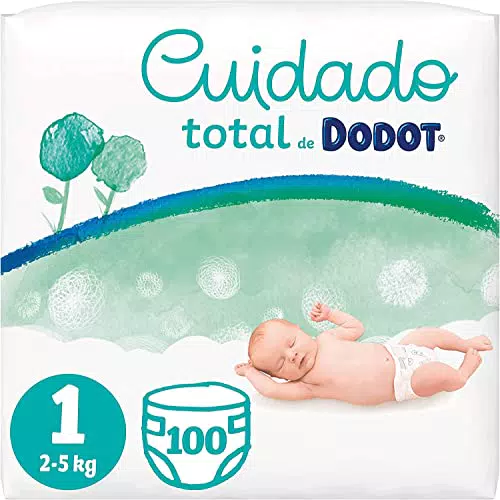 Dodot Pañales Bebé Cuidado Total Talla 1, 100 Pañales