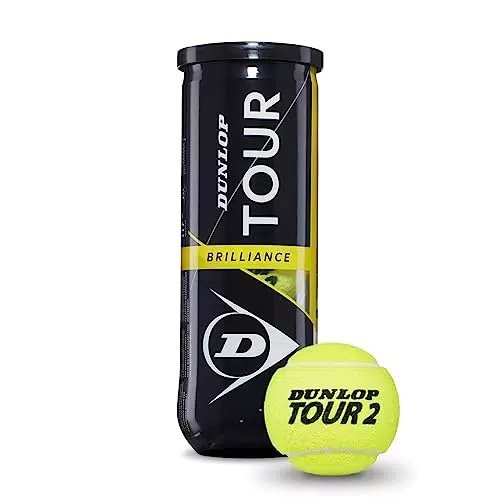 Dunlop 601326 Pelota de Tenis, Tour Brilliance - Bote de 3 Pelotas