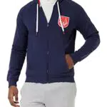 Emporio Armani Zipped Hoodie Sweatshirt Shield Logo Terry
