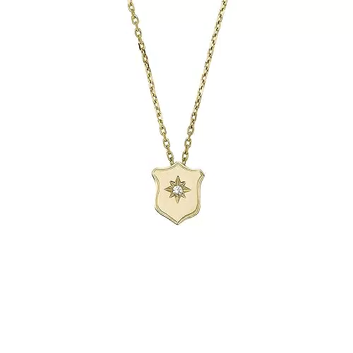 Fossil Collar para mujer Heritage, Acero inoxidable dorado