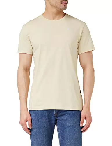 G-STAR RAW Camiseta Base-S Para Hombre, Beige, XL