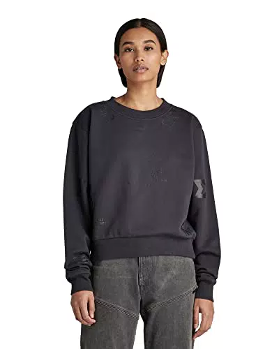 G-Star RAW Multi Graphic Cropped Loose Sweatshirt, Suéter para Mujer