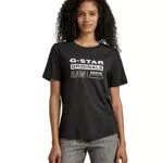 G-STAR RAW Originals Label Regular T-shirt, Tops para Mujer