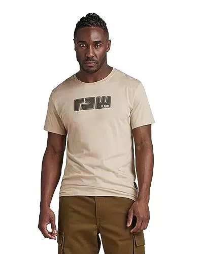 G-Star RAW RAW. felt r t, Camisetas para Hombre, Beige
