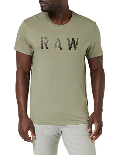 G-Star Raw Raw T-Shirt para Hombre, Verde, M