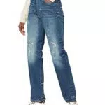 G-Star RAW Tedie Ultra High Straight Turn Up Raw Edge Ankle Jeans