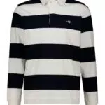 GANT Reg Shield Barstripe Heavy Rugger Camisa, Eggshell