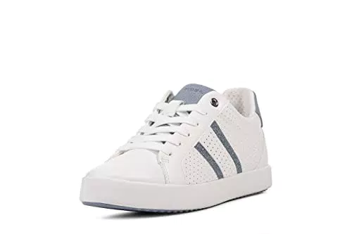Geox D Blomiee, Zapatillas Mujer, Optic White Lt Sky