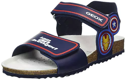 Geox J Ghita Boy, Sandalia, Azul Marino