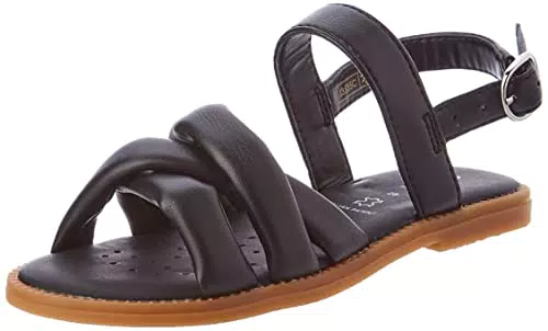 Geox J Sandal Karly Girl, Sandalia, Negro