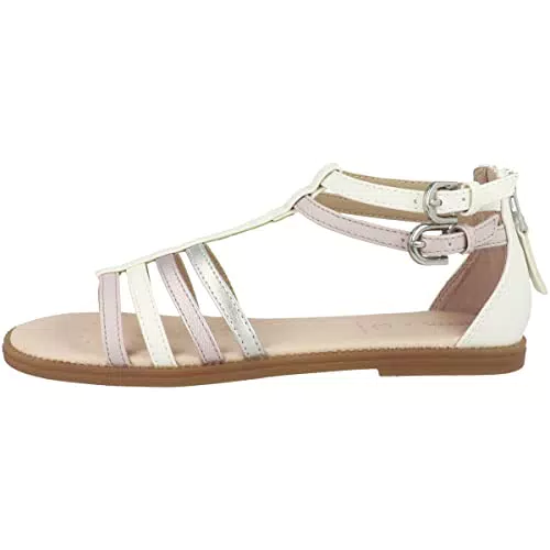 Geox J Sandal Karly Girl, Sandalia Niñas, White Lt Rose