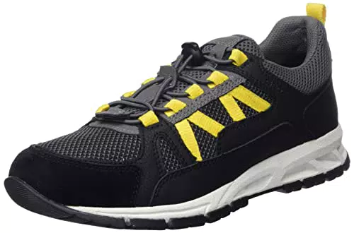 Geox U Delray, Zapatillas Hombre, Negro y Gris