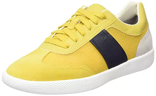 Geox U Rieti, Zapatillas Hombre, Lt Yellow Lt Grey