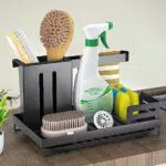GuKKK Organizador Sink Caddy Soporte, Inoxidable Organizador Fregadero Cocina