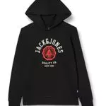 JACK&JONES JUNIOR Sudadera con Capucha para Niños Negro