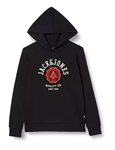 JACK&JONES JUNIOR Sudadera con Capucha para Niños Negro