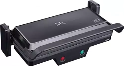 Jata GR266 Parrilla Eléctrica Grill 3 en 1 1000 W, Placas Antiadherentes 27 x 14 cm