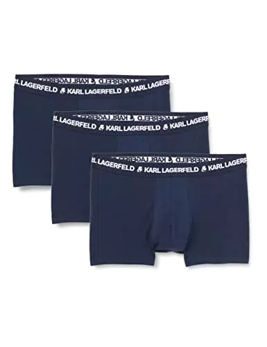 KARL LAGERFELD Hombre Calzoncillos Logo Monocromo Azul XS