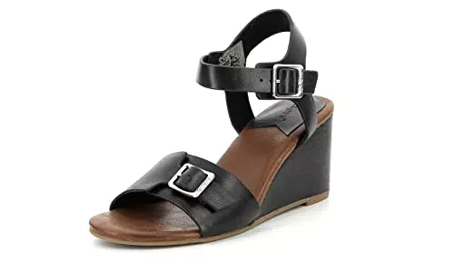 Kickers Kick Vodou, Sandalia con talón Mujer, Negro