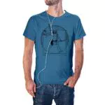 KMF T-SHIRT - Camiseta Hombre Guitar Rock Vitruvio