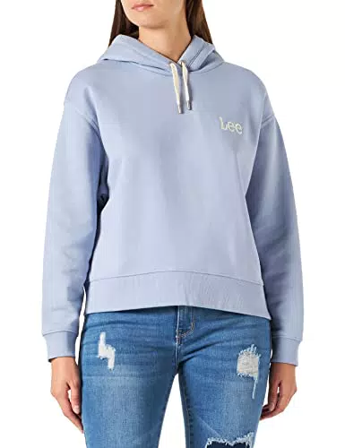 Lee Essential Hoodie Sudadera con Capucha, Parry Blue