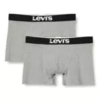 Levi's Men's Solid Basic Boxers Boxer Shorts, Gris, XXL para Hombre