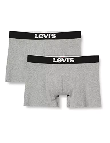 Levi's Men's Solid Basic Boxers Boxer Shorts, Gris, XXL para Hombre