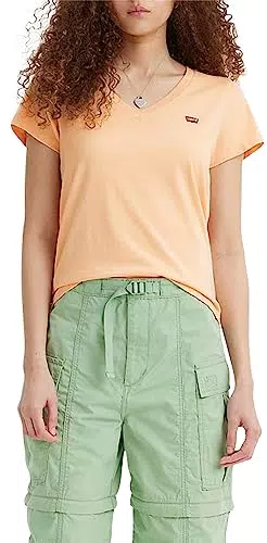 Levi's Perfect V-Neck Camiseta Mujer, Almond Cream, L