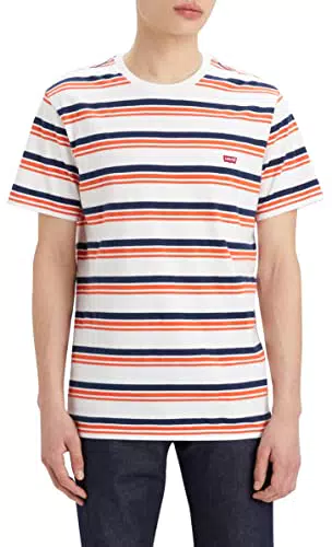 Levi's Ss Original Housemark Tee, Camiseta Hombre, Andres Stripe Bright White