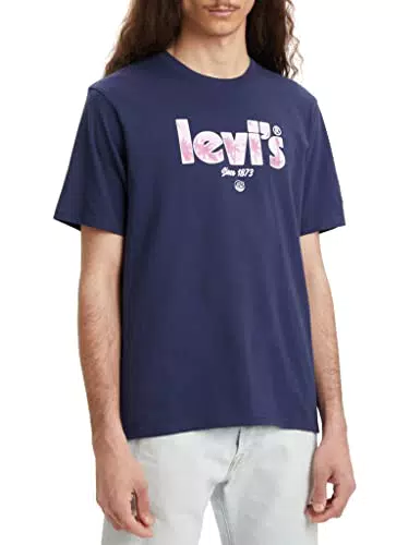 Levi's Ss Relaxed Fit Tee Camiseta Hombre Poster Logo Naval Academy XL -
